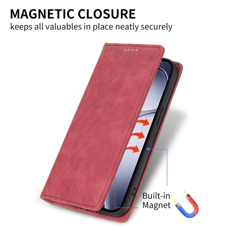 For Redmi K70 Ultra Business Solid Color Magnetic RFID Leather Phone Case(Red) - Xiaomi Cases by PMC Jewellery | Online Shopping South Africa | PMC Jewellery | Buy Now Pay Later Mobicred