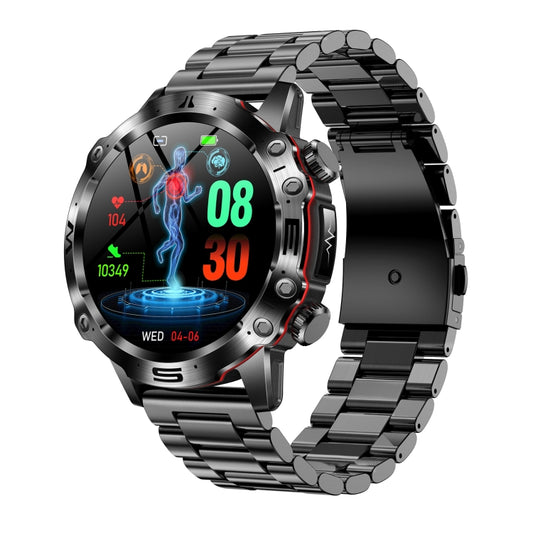 ET482 1.43 inch AMOLED Screen Sports Smart Watch Support Bluethooth Call /  ECG Function(Black Steel Band) - Smart Watches by PMC Jewellery | Online Shopping South Africa | PMC Jewellery