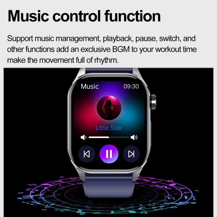ET580 2.04 inch AMOLED Screen Sports Smart Watch Support Bluethooth Call /  ECG Function(Black Silicone Band) - Smart Watches by PMC TechLife | Online Shopping South Africa | PMC TechLife