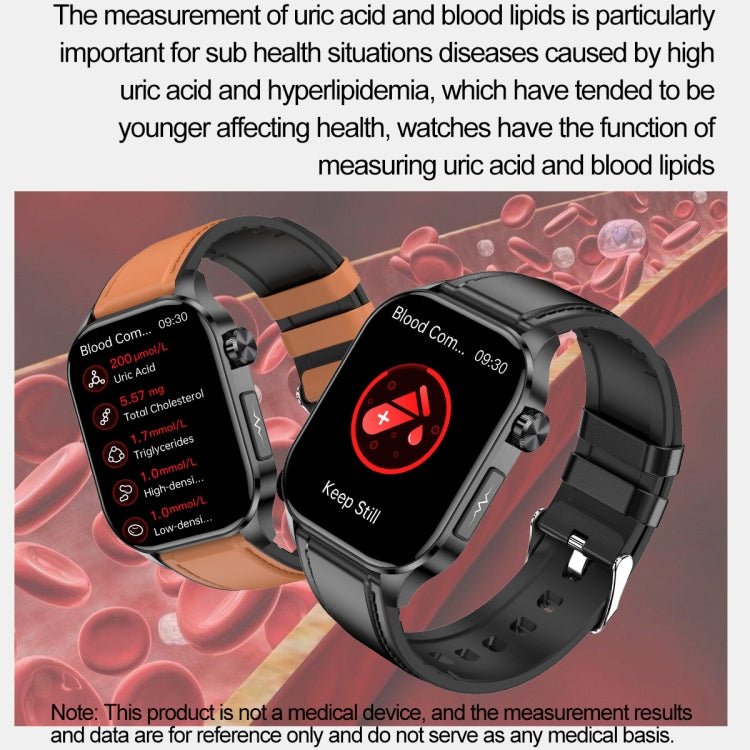 ET580 2.04 inch AMOLED Screen Sports Smart Watch Support Bluethooth Call /  ECG Function(Blue Silicone Band) - Smart Watches by PMC TechLife | Online Shopping South Africa | PMC TechLife