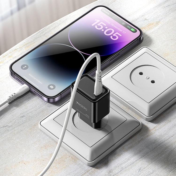 Yesido YC62 PD 25W USB-C/Type-C Interface GaN Fast Charging Charger(EU Plug) - free shipping - PMC TechLife - Order now!