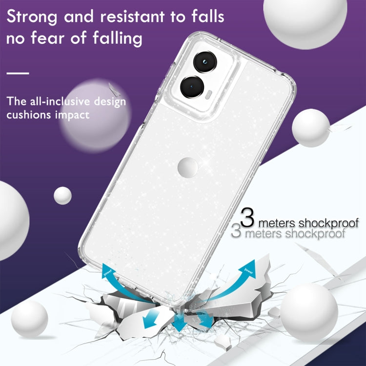 For Motorola Moto G 5G 2024 Terminator Style Shockproof Phone Case(Glitter White) - Motorola Cases by PMC Jewellery | Online Shopping South Africa | PMC Jewellery | Buy Now Pay Later Mobicred