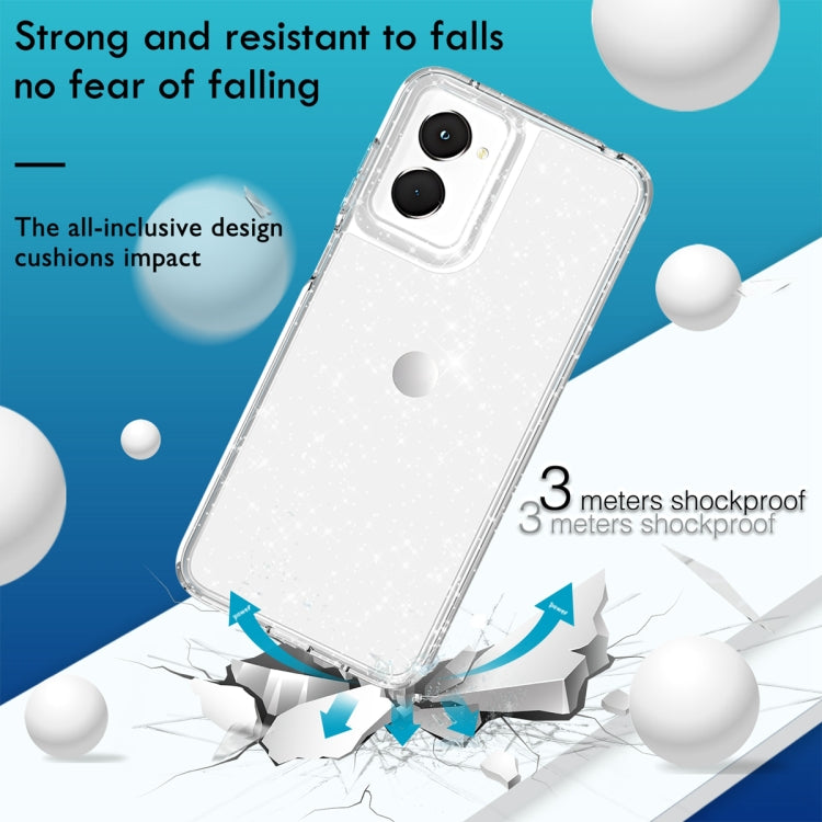 For Motorola Moto G Power 5G 2024 Terminator Style Shockproof Phone Case(Glitter White) - Motorola Cases by PMC Jewellery | Online Shopping South Africa | PMC Jewellery | Buy Now Pay Later Mobicred