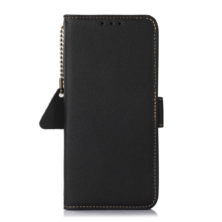 For OnePlus Ace 5 Pro / Ace 5 / 13R Side-Magnetic TJ Genuine Leather RFID Phone Case(Black) - OnePlus Cases by PMC TechLife | Online Shopping South Africa | PMC TechLife | Buy Now Pay Later Mobicred