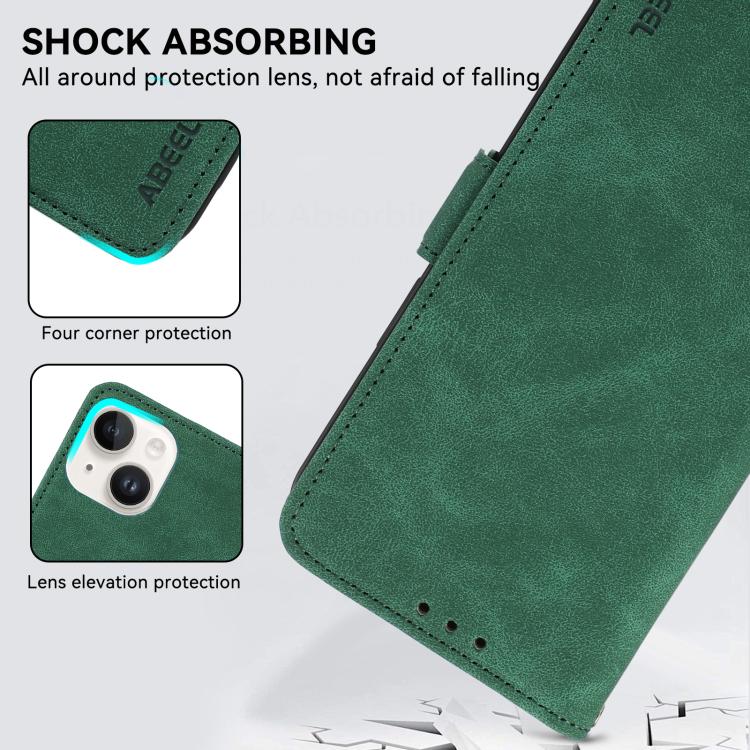 For iPhone 17 Air ABEEL Frosted Magnetic RFID Leather Phone Case(Green) - free shipping - PMc TechLife - Order now!