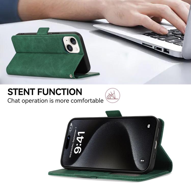 For iPhone 17 Air ABEEL Frosted Magnetic RFID Leather Phone Case(Green) - free shipping - PMc TechLife - Order now!