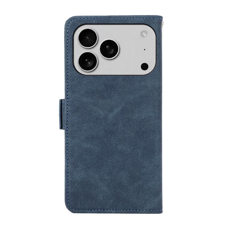 For iPhone 17 Pro ABEEL Frosted Magnetic RFID Leather Phone Case(Blue) - free shipping - PMc TechLife - Order now!