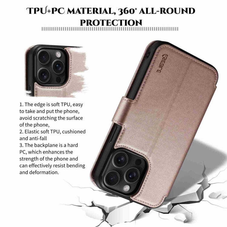 For iPhone 15 Pro Max ESEBLE E1 Nappa Texture MagSafe Holder Leather Phone Case(Rose Gold) - iPhone 15 Pro Max Cases by ESEBLE | Online Shopping South Africa | PMC Jewellery | Buy Now Pay Later Mobicred