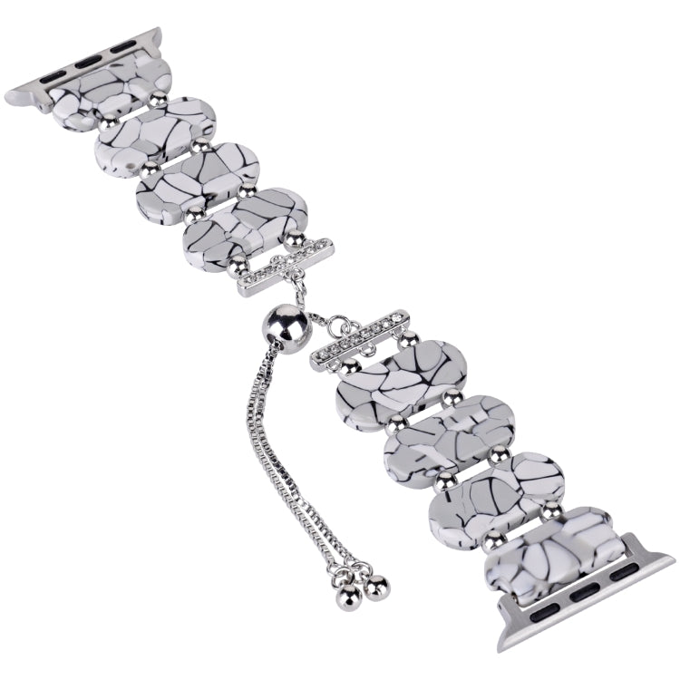 For Apple Watch Ultra 2 49mm Resin Retractable Chain Watch Band(Cracks) - Watch Bands by PMC TechLife | Online Shopping South Africa | PMC TechLife