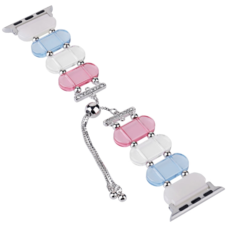 For Apple Watch Series 7 45mm Resin Retractable Chain Watch Band(Colors) - Watch Bands by PMC TechLife | Online Shopping South Africa | PMC TechLife