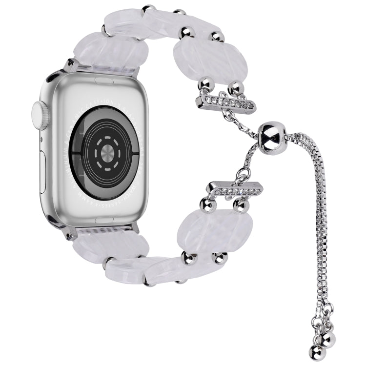 For Apple Watch Series 6 44mm Resin Retractable Chain Watch Band(Fluorescent) - Watch Bands by PMC TechLife | Online Shopping South Africa | PMC TechLife