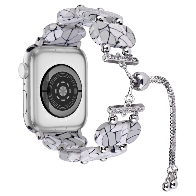 For Apple Watch Series 3 42mm Resin Retractable Chain Watch Band(Cracks) - Watch Bands by PMC TechLife | Online Shopping South Africa | PMC TechLife