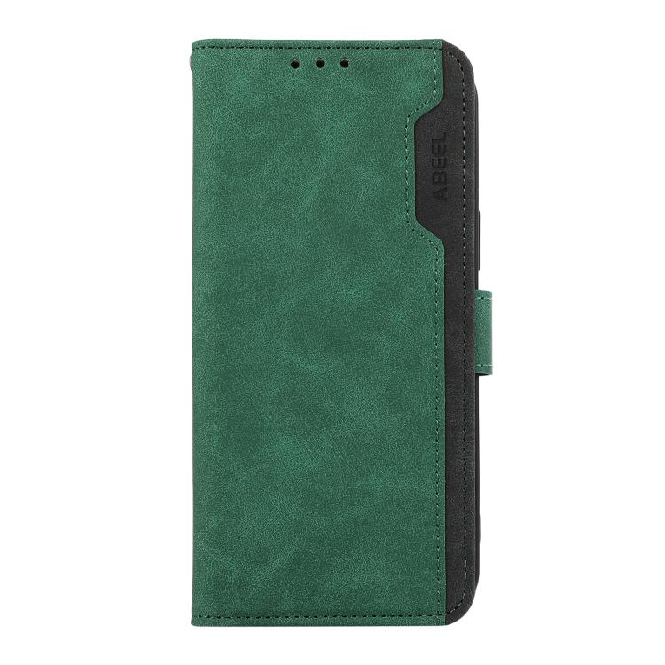 For iPhone 17 Pro ABEEL Color Block Magnetic RFID Leather Phone Case(Green-Black) - free shipping - PMc TechLife - Order now!