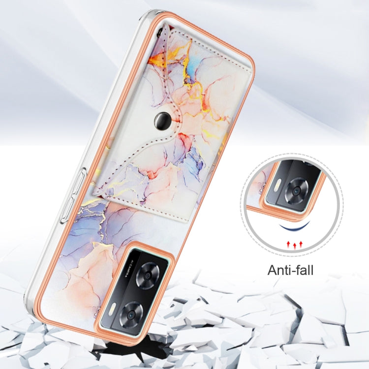 For Realme Narzo 50 5G Marble Pattern IMD Card Slot Phone Case(Galaxy Marble White) - Realme Cases by PMC Jewellery | Online Shopping South Africa | PMC Jewellery | Buy Now Pay Later Mobicred