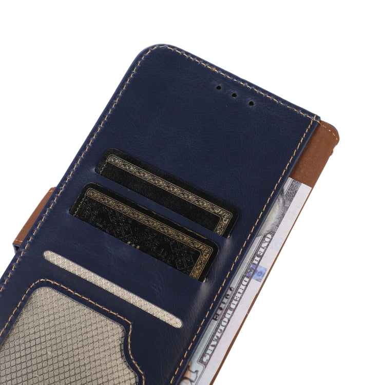 For Google Pixel 9 Crazy Horse Top Layer Cowhide Leather Phone Case(Blue) - Google Cases by PMC TechLife | Online Shopping South Africa | PMC TechLife | Buy Now Pay Later Mobicred