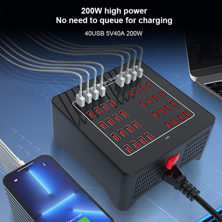 YFY-A76 200W 40 Ports USB Smart Charging Station(AU Plug) - free shipping - PMC Jewellery - Order now!
