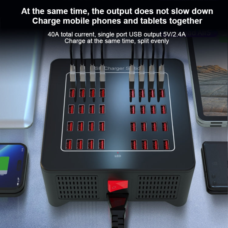 YFY-A76 200W 40 Ports USB Smart Charging Station(US Plug) - Multifunction Charger by PMC Jewellery | Online Shopping South Africa | PMC Jewellery | Buy Now Pay Later Mobicred