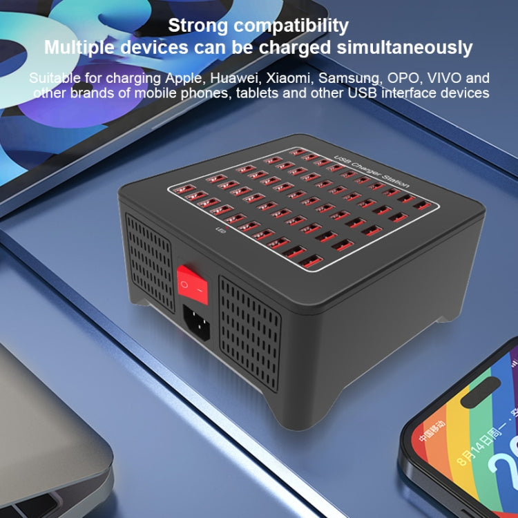 YFY-A77 250W 50 Ports USB Smart Charging Station(US Plug) - Multifunction Charger by PMC Jewellery | Online Shopping South Africa | PMC Jewellery | Buy Now Pay Later Mobicred