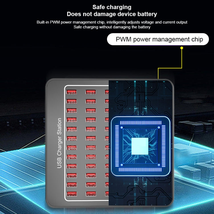 YFY-A78 300W 60 Ports USB Smart Charging Station(UK Plug) - Multifunction Charger by PMC Jewellery | Online Shopping South Africa | PMC Jewellery | Buy Now Pay Later Mobicred