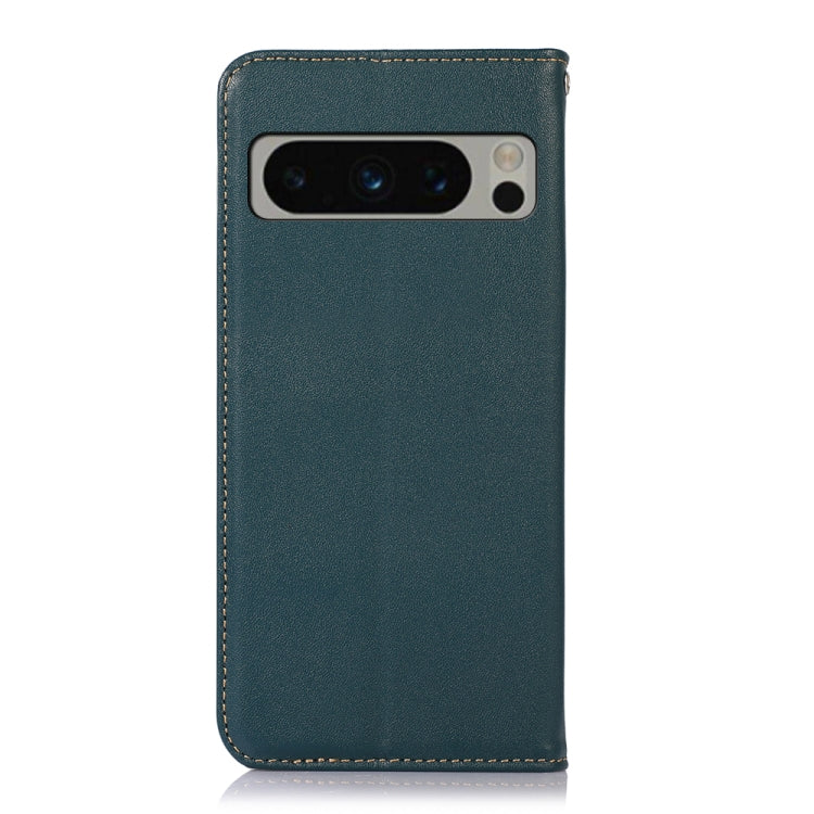 For Google Pixel 9 Pro KHAZNEH Nappa Top Layer Cowhide Leather Phone Case(Green) - Google Cases by PMC TechLife | Online Shopping South Africa | PMC TechLife | Buy Now Pay Later Mobicred