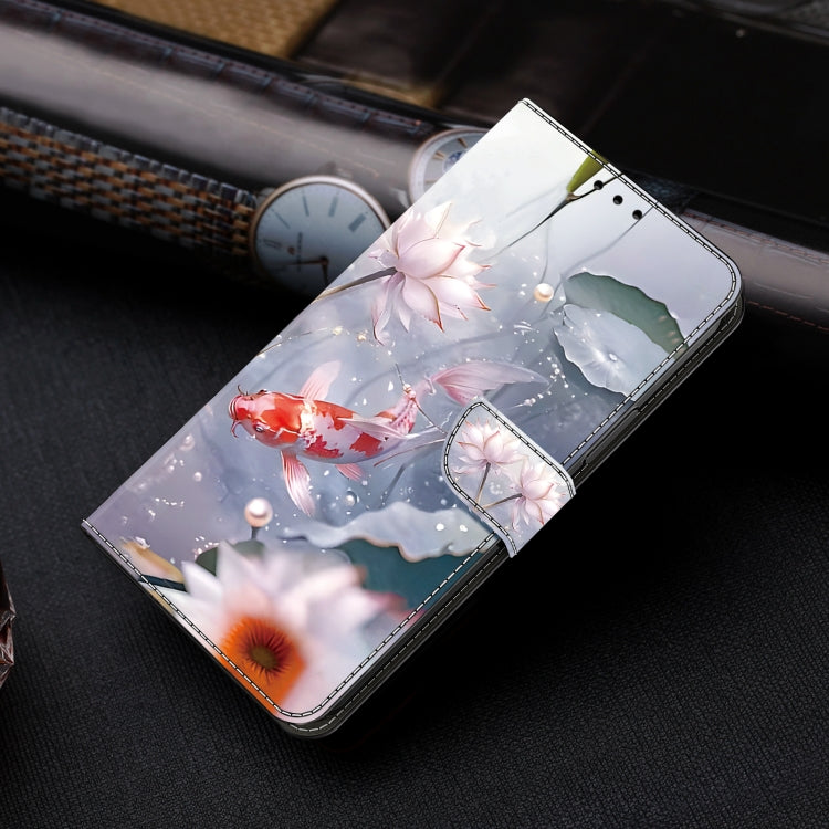 For Google Pixel 9 Crystal Painted Leather Phone case(Koi) - Google Cases by PMC Jewellery | Online Shopping South Africa | PMC Jewellery | Buy Now Pay Later Mobicred