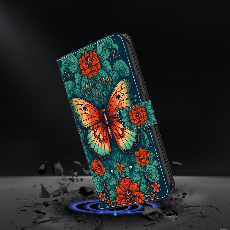 For Google Pixel 9 Pro Crystal Painted Leather Phone case(Flower Butterfly) - Google Cases by PMC TechLife | Online Shopping South Africa | PMC TechLife | Buy Now Pay Later Mobicred