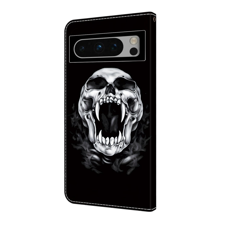 For Google Pixel 9 Pro Crystal Painted Leather Phone case(Skull) - Google Cases by PMC TechLife | Online Shopping South Africa | PMC TechLife | Buy Now Pay Later Mobicred