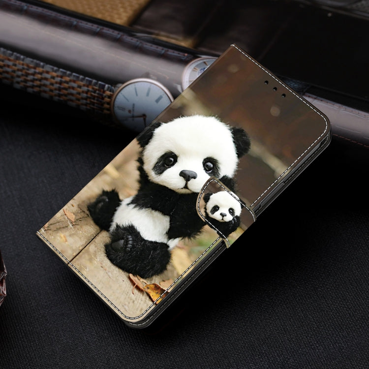 For Google Pixel 9 Pro Crystal Painted Leather Phone case(Panda) - Google Cases by PMC TechLife | Online Shopping South Africa | PMC TechLife | Buy Now Pay Later Mobicred