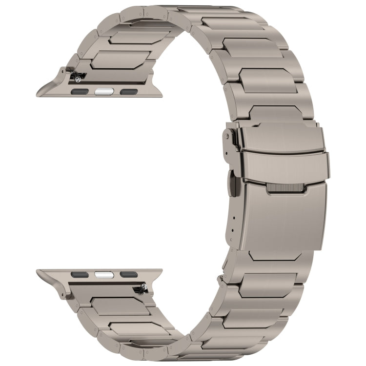 For Apple Watch SE 2023 40mm I-Shaped Titanium Metal Watch Band(Titanium) - Watch Bands by PMC Jewellery | Online Shopping South Africa | PMC Jewellery