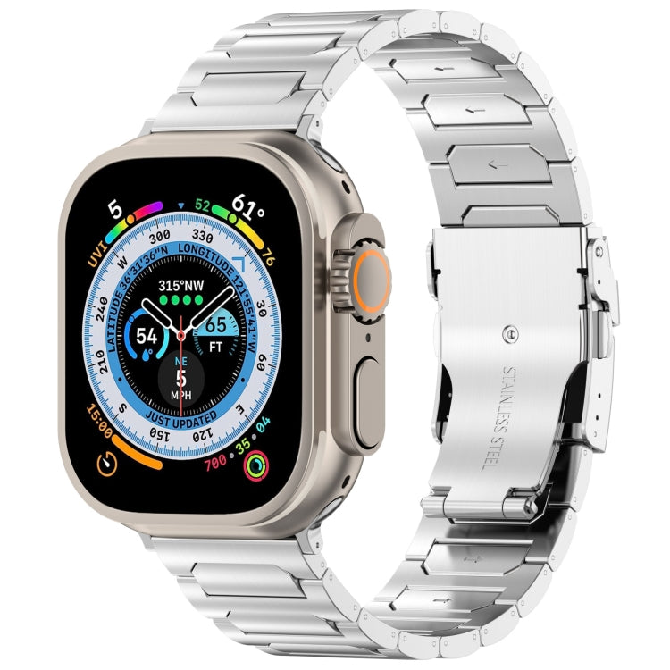 For Apple Watch Ultra 2 49mm I-Shaped Titanium Metal Watch Band(Silver) - Watch Bands by PMC TechLife | Online Shopping South Africa | PMC TechLife