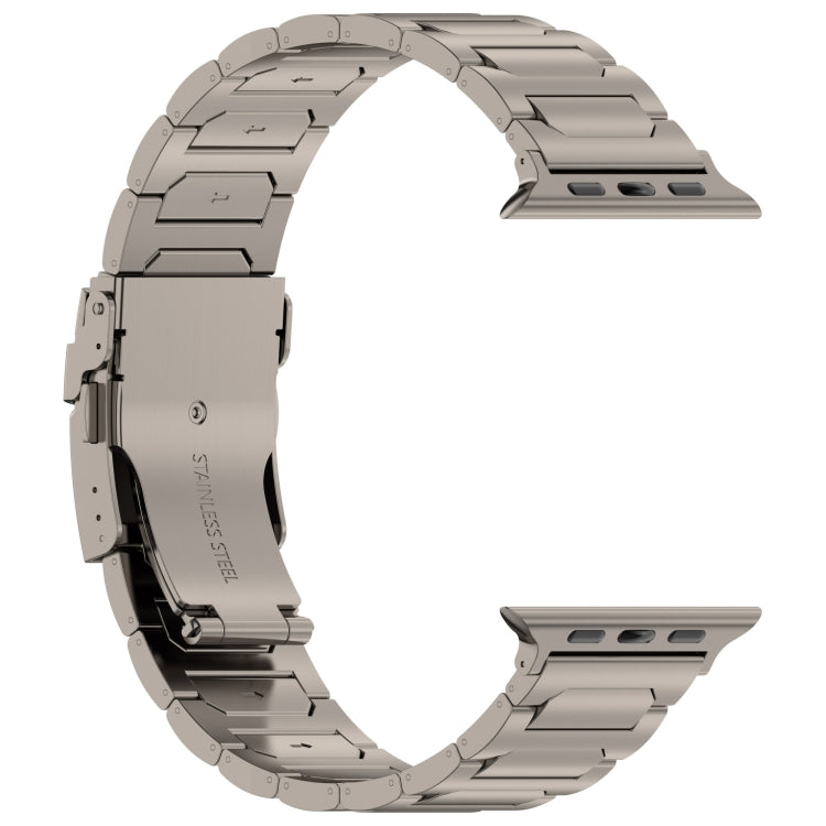 For Apple Watch Series 9 41mm I-Shaped Titanium Metal Watch Band(Titanium) - Watch Bands by PMC TechLife | Online Shopping South Africa | PMC TechLife