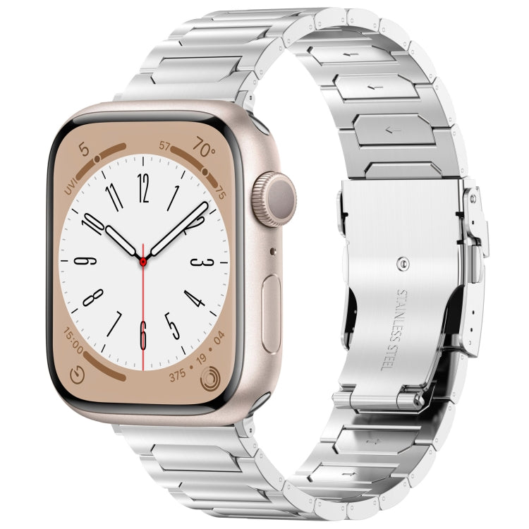 For Apple Watch Series 2 42mm I-Shaped Titanium Metal Watch Band(Silver) - Watch Bands by PMC TechLife | Online Shopping South Africa | PMC TechLife