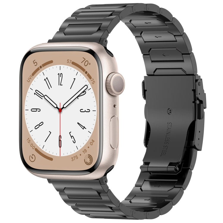 For Apple Watch Series 2 38mm I-Shaped Titanium Metal Watch Band(Black) - Watch Bands by PMC TechLife | Online Shopping South Africa | PMC TechLife