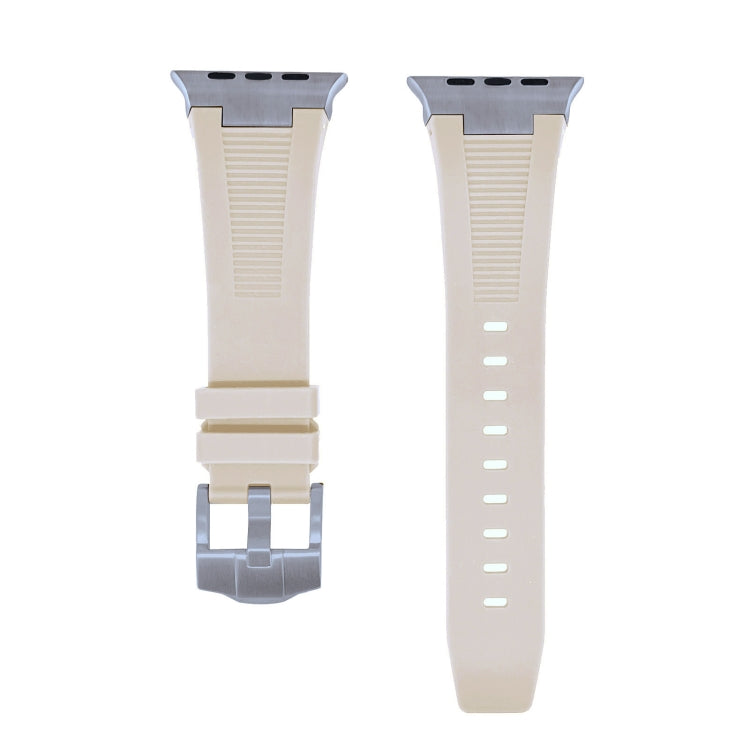 For Apple Watch Series 6 44mm Loners Liquid Silicone Watch Band(Titanium Starlight) - Watch Bands by PMC TechLife | Online Shopping South Africa | PMC TechLife