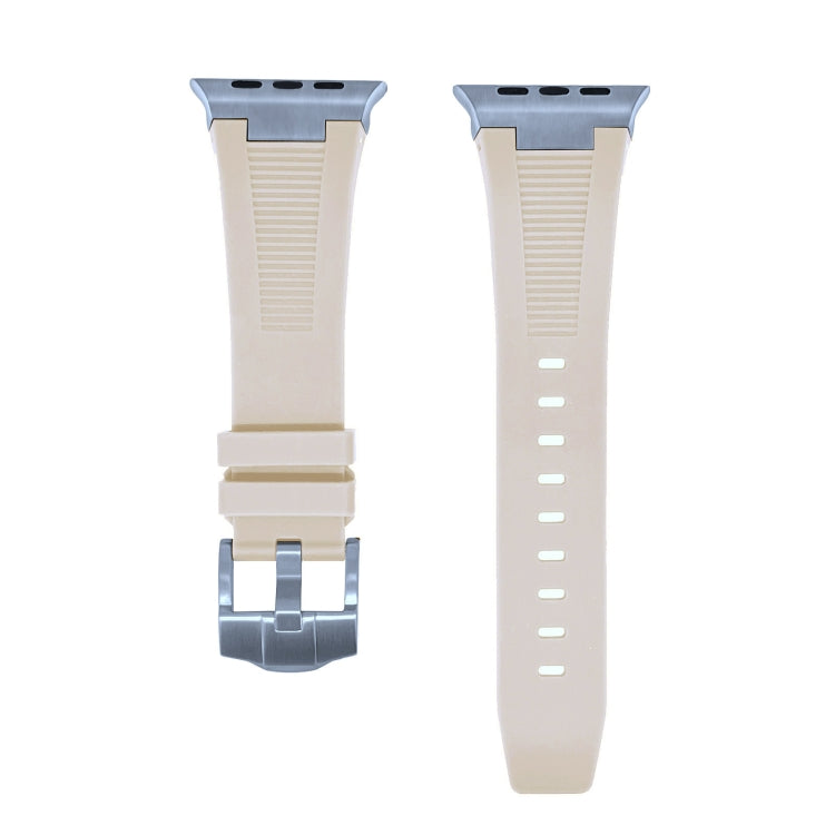 For Apple Watch Series 6 44mm Loners Liquid Silicone Watch Band(Silver Starlight) - Watch Bands by PMC TechLife | Online Shopping South Africa | PMC TechLife | Buy Now Pay Later Mobicred