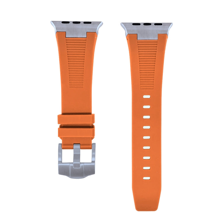 For Apple Watch Series 2 42mm Loners Liquid Silicone Watch Band(Titanium Orange) - Watch Bands by PMC TechLife | Online Shopping South Africa | PMC TechLife