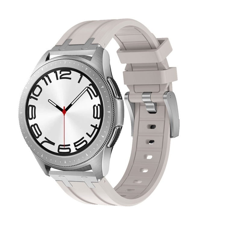 22mm Flat Head Silicone Watch Band(Silver Starlight) - 22mm Bands by PMC TechLife | Online Shopping South Africa | PMC TechLife
