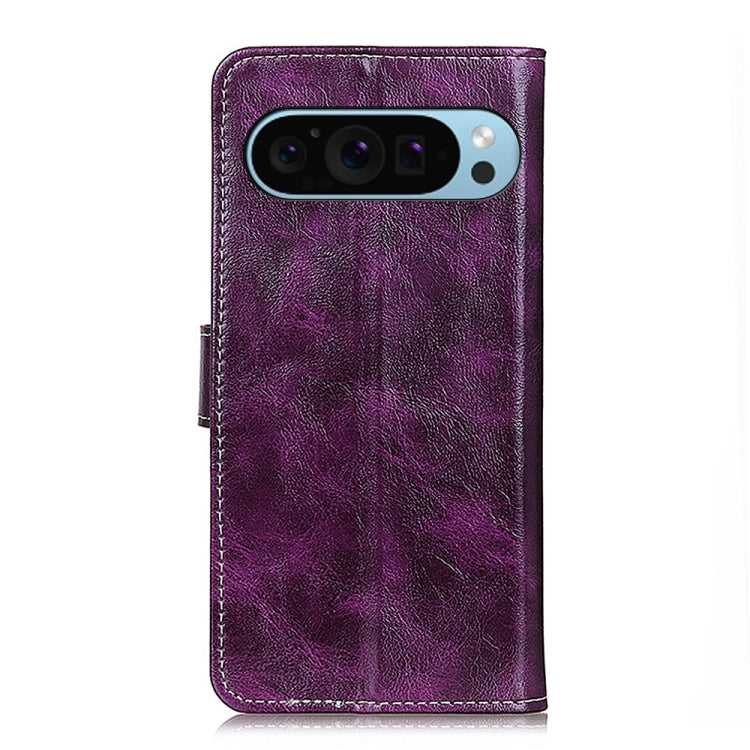 For Google Pixel 9 Retro Crazy Horse Texture Flip Leather Phone Case(Purple) - Google Cases by PMC Jewellery | Online Shopping South Africa | PMC Jewellery | Buy Now Pay Later Mobicred