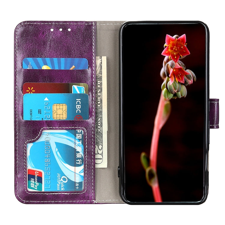 For Google Pixel 9 Retro Crazy Horse Texture Flip Leather Phone Case(Purple) - Google Cases by PMC TechLife | Online Shopping South Africa | PMC TechLife | Buy Now Pay Later Mobicred