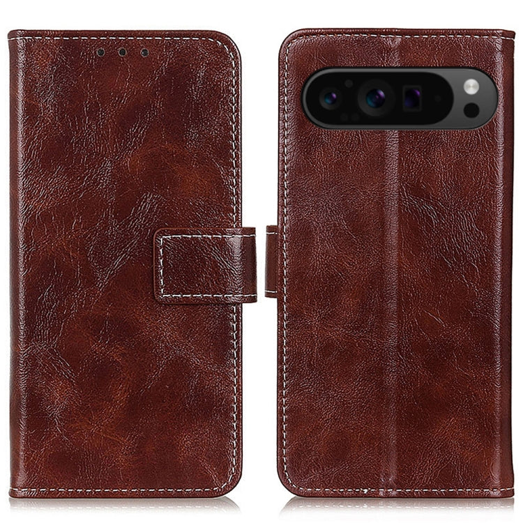 For Google Pixel 9 Pro Retro Crazy Horse Texture Flip Leather Phone Case(Brown) - Google Cases by PMC TechLife | Online Shopping South Africa | PMC TechLife | Buy Now Pay Later Mobicred