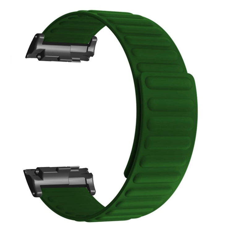 For Huawei Watch D Magnetic Silicone Watch Band(Army Green) - Watch Bands by PMC TechLife | Online Shopping South Africa | PMC TechLife