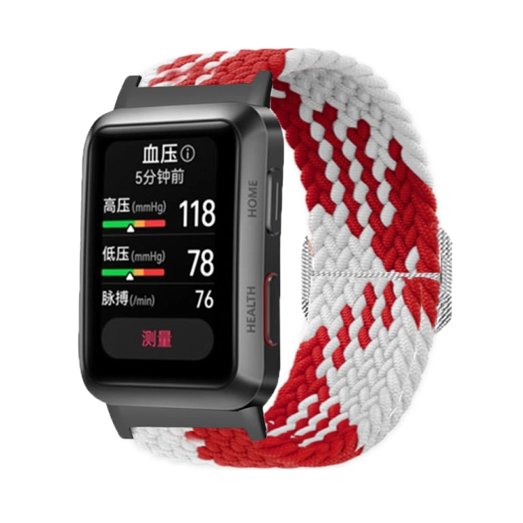 For Huawei Watch D Adjustable Woven Nylon Watch Band(Red White) - free shipping - PMC TechLife - Order now!
