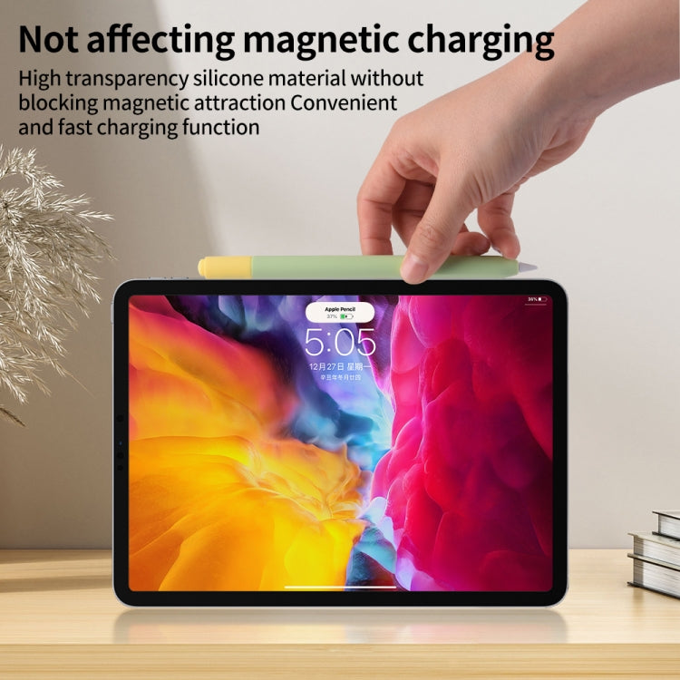 For Apple Pencil (USB-C) Double Cap Contrasting Color Silicone Protective Case(Sky Blue) - Pencil Accessories by PMC Jewellery | Online Shopping South Africa | PMC Jewellery | Buy Now Pay Later Mobicred