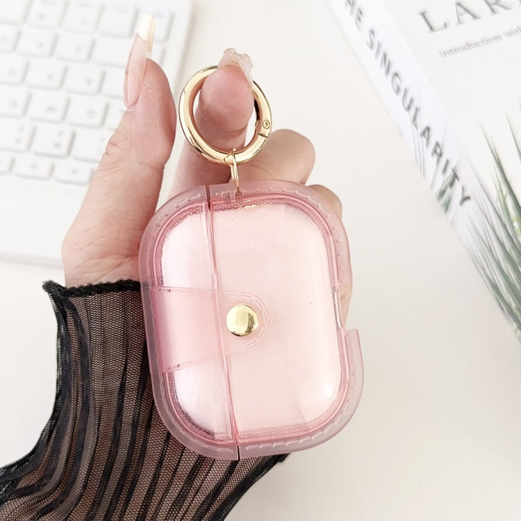 For AirPods Pro 2  Magnetic Clear Armor TPU TWS Earphone Case(Pink) - For AirPods Pro 2 by PMC Jewellery | Online Shopping South Africa | PMC Jewellery | Buy Now Pay Later Mobicred