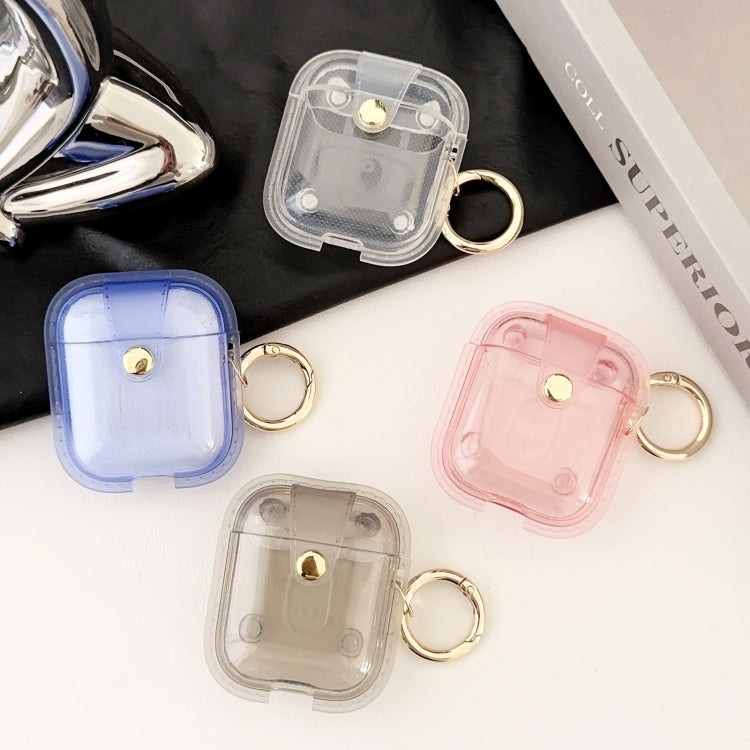 For AirPods 1 / 2 Magnetic Clear Armor TPU TWS Earphone Case(Pink) - For AirPods 1/2 by PMC Jewellery | Online Shopping South Africa | PMC Jewellery | Buy Now Pay Later Mobicred