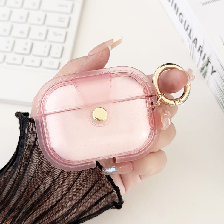For AirPods Pro 1 Magnetic Clear Armor TPU TWS Earphone Case(Pink) - For AirPods Pro by PMC Jewellery | Online Shopping South Africa | PMC Jewellery | Buy Now Pay Later Mobicred