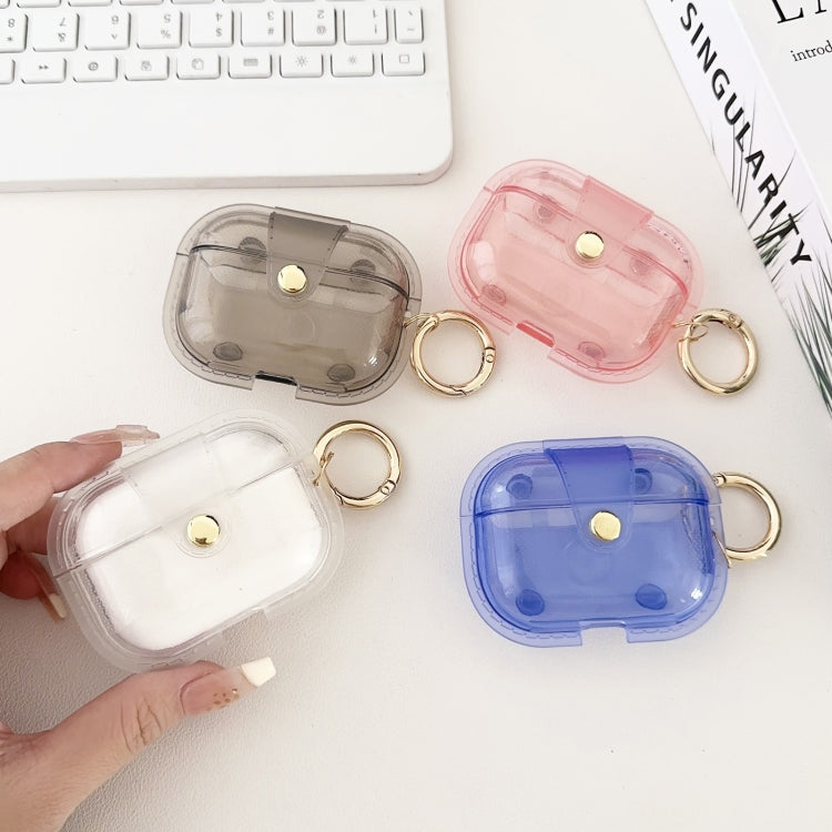 For AirPods Pro 1 Magnetic Clear Armor TPU TWS Earphone Case(Pink) - For AirPods Pro by PMC Jewellery | Online Shopping South Africa | PMC Jewellery | Buy Now Pay Later Mobicred