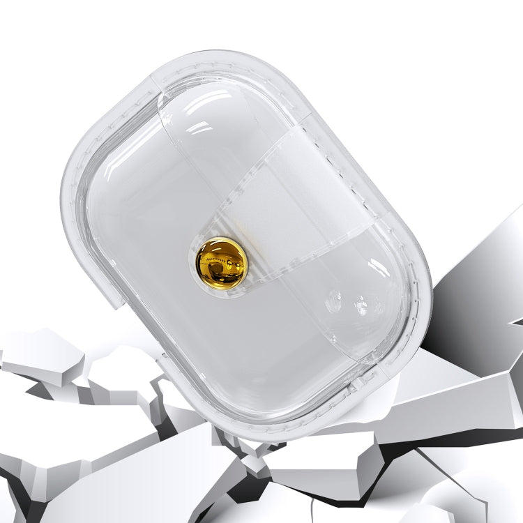 For AirPods 1 / 2 Magnetic Clear Armor TPU TWS Earphone Case(Blue) - For AirPods 1/2 by PMC Jewellery | Online Shopping South Africa | PMC Jewellery | Buy Now Pay Later Mobicred