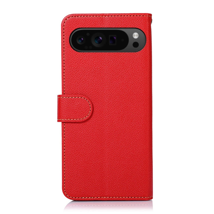 For Google Pixel 9 Pro KHAZNEH Litchi Texture Leather RFID Phone Case(Red) - Google Cases by PMC TechLife | Online Shopping South Africa | PMC TechLife | Buy Now Pay Later Mobicred