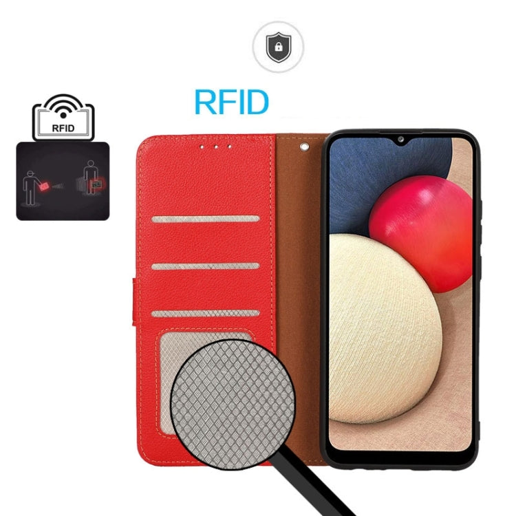 For Google Pixel 9 Pro KHAZNEH Litchi Texture Leather RFID Phone Case(Red) - Google Cases by PMC TechLife | Online Shopping South Africa | PMC TechLife | Buy Now Pay Later Mobicred